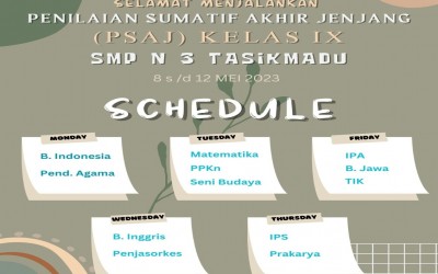 PSAJ Kelas IX Tahun 2023